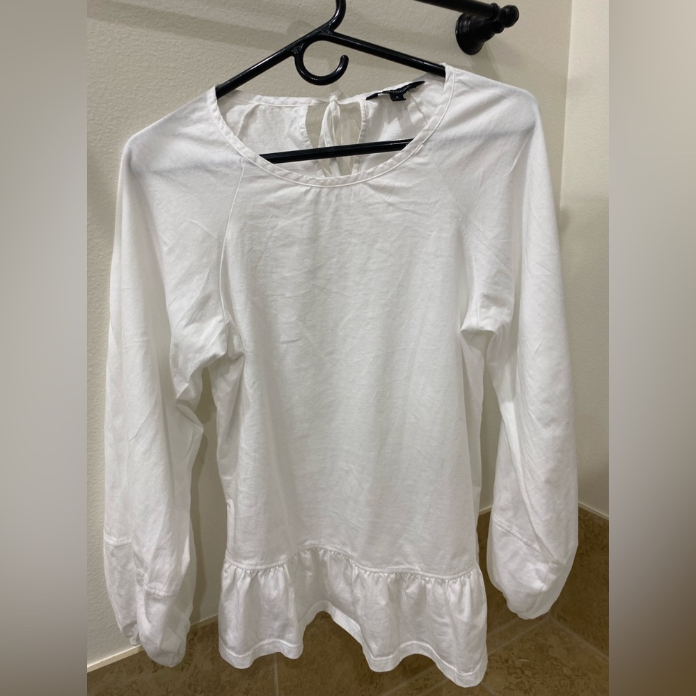 Banana Republic peplum long balloon sleeve, boho shirt
